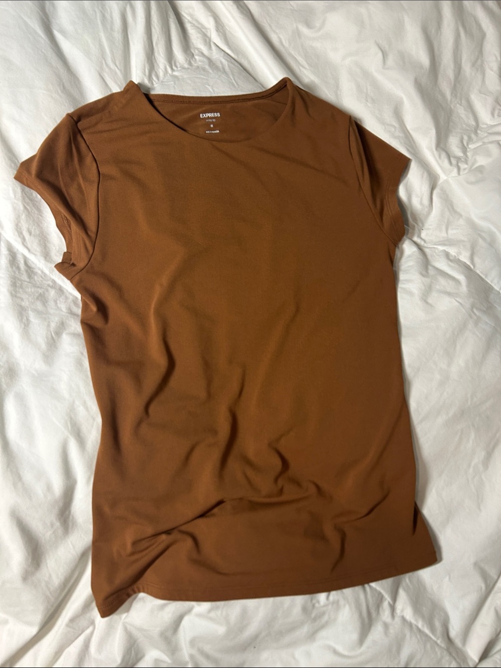 Express Short Sleeve Crewneck Tee in Chestnut